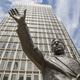 The statue of former Philadelphia mayor Frank Rizzo stands across from Philadelphia city hall. A movement is under way to have the statue removed. (Michael Bryant/Philadelphia Daily News)